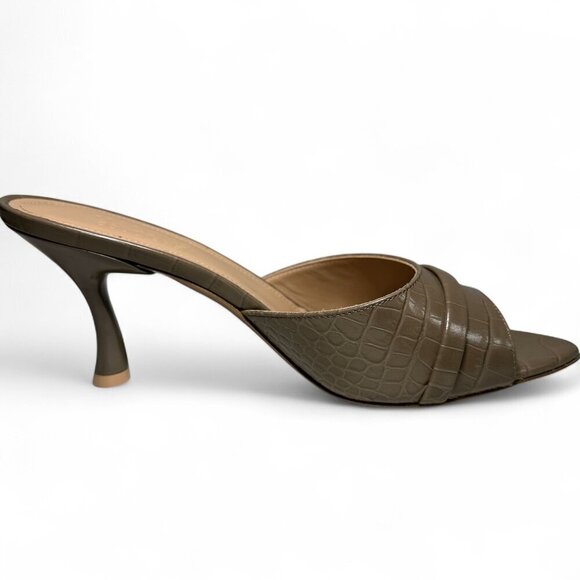 Malone Souliers Women's Julia Taupe Slip-On Heeled Sandals 38.5 NWT - Picture 12 of 14